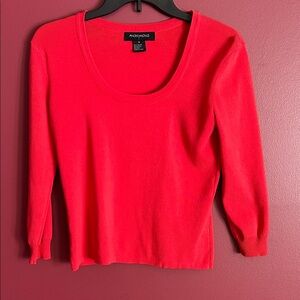 Anonymous Bold Salmon Color Knit Top